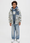 Jack & Jones Boy Vester Print Teddy Jacket, Stormy Weather