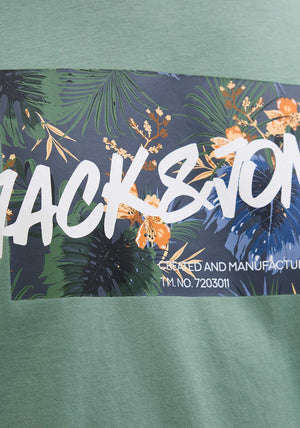 Jack & Jones Hawaii T-Shirt, Iceberg Green