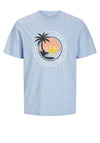 Jack & Jones Palm T-Shirt, Chambray Blue