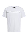 Jack & Jones Boys Fusion Full Branding Short Sleeve Tee, Bright White