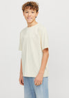 Jack & Jones Boys Frederik Berg Short Sleeve Tee, Antique White