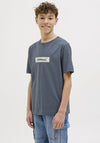 Jack & Jones Boy Split Short Sleeve Tee, Stormy Weather