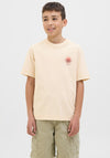 Jack & Jones Boys Summer Picture Short Sleeve Tee, Ecru