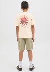 Jack & Jones Boys Summer Picture Short Sleeve Tee, Ecru
