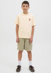 Jack & Jones Boys Summer Picture Short Sleeve Tee, Ecru