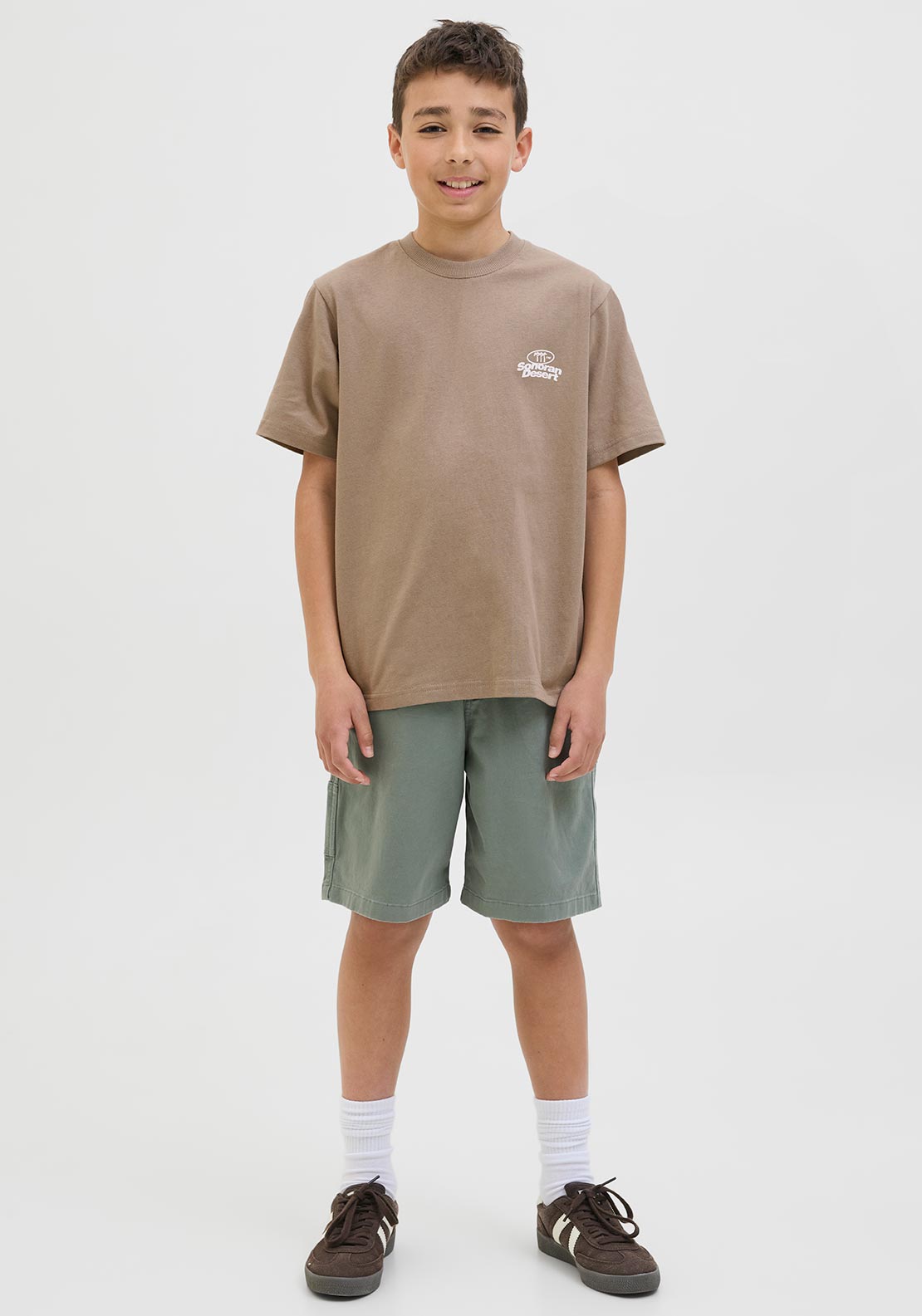 Jack & Jones Core Graphic Short Sleeve Tee, Desert Taupe