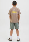 Jack & Jones Core Graphic Short Sleeve Tee, Desert Taupe