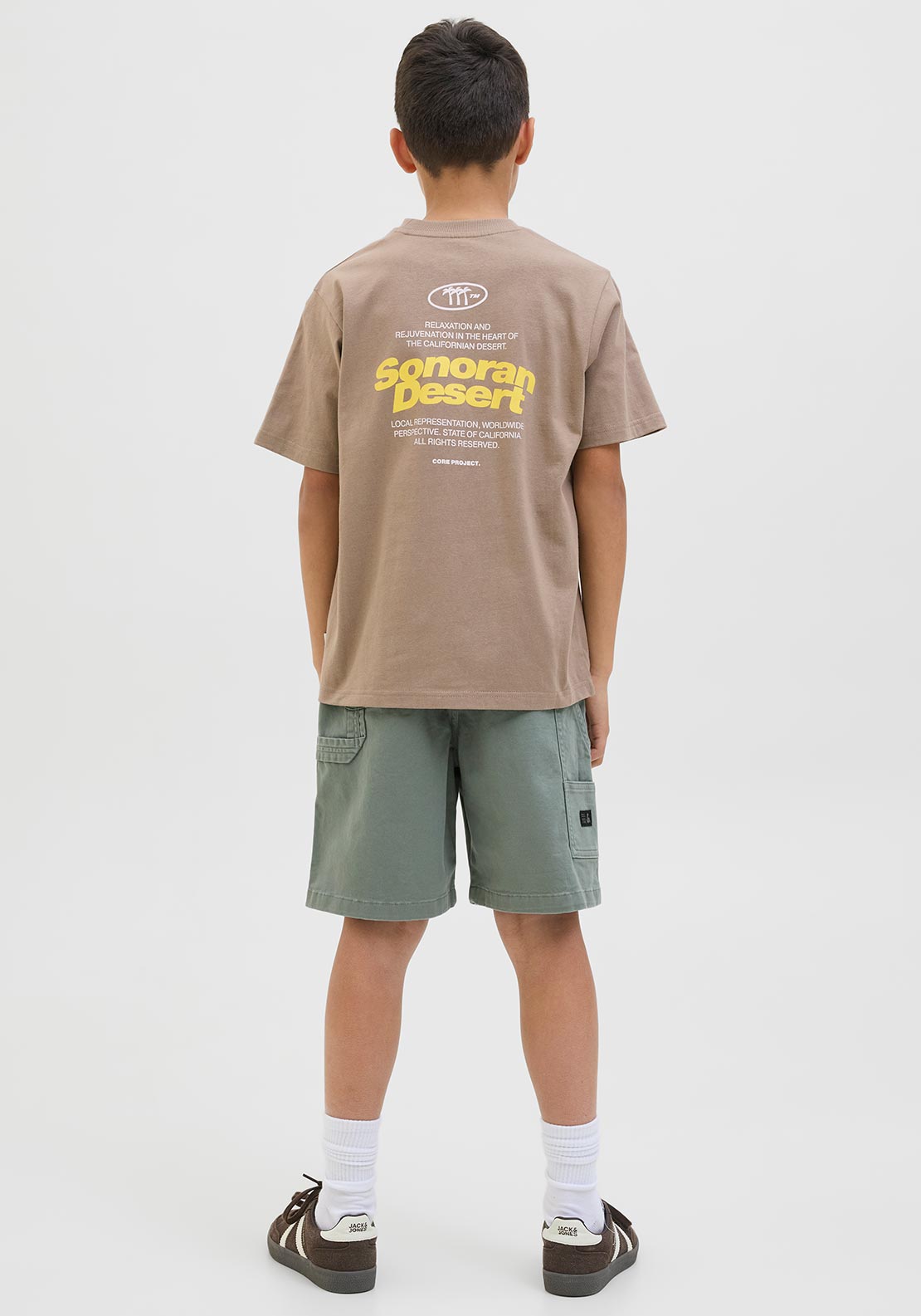 Jack & Jones Core Graphic Short Sleeve Tee, Desert Taupe