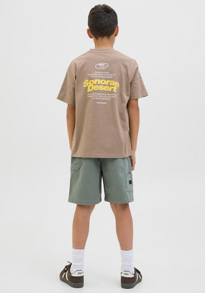 Jack & Jones Core Graphic Short Sleeve Tee, Desert Taupe