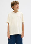 Jack & Jones Boys Hydra Short Sleeve Tee, Antique White