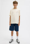 Jack & Jones Boys Hydra Short Sleeve Tee, Antique White