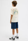 Jack & Jones Boys Hydra Short Sleeve Tee, Antique White