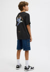 Jack & Jones Boys Hydra Short Sleeve Tee, Black