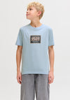 Jack & Jones Boys Rain Short Sleeve Tee, Blue