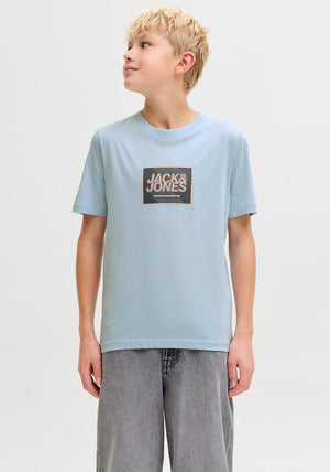 Jack & Jones Boys Rain Short Sleeve Tee, Blue