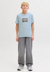 Jack & Jones Boys Rain Short Sleeve Tee, Blue