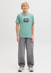 Jack & Jones Boys Rain Short Sleeve Tee, Green