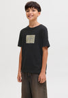 Jack & Jones Boys Rain Short Sleeve Tee, Black