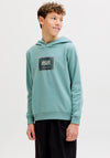 Jack & Jones Boys Rain Long Sleeve Hoodie, Green