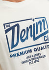 Jack & Jones Denim T-Shirt, Cloud Dancer