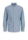 Jack & Jones Greg Dobby Shirt, Cashmere Blue