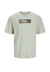 Jack & Jones Boys Summer Print Short Sleeve Tee, Desert Sage
