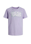 Jack & Jones Mini Boy Splash Short Sleeve Tee, Lavender