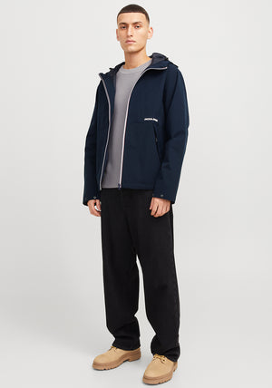 Jack & Jones Adam Water Resistant Hooded Jacket, Navy