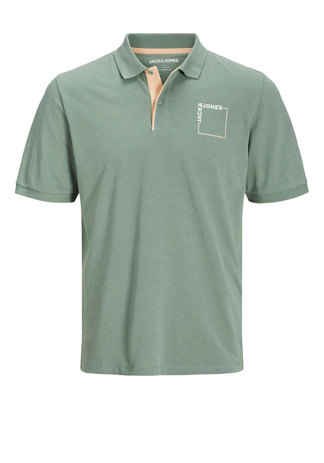 Jack & Jones Verner Polo Shirt, Iceberg Green Melange