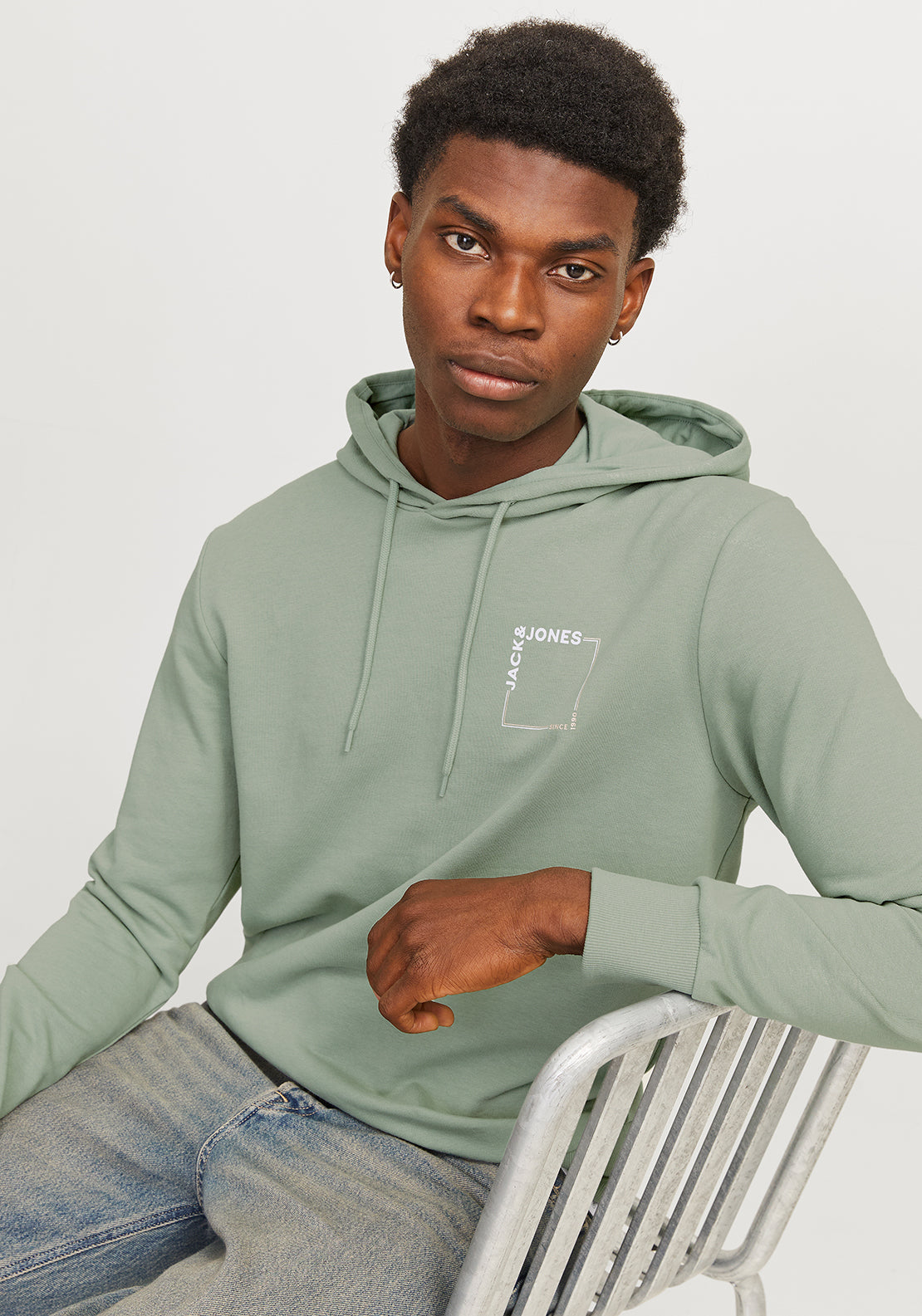 Jack & Jones Verner Hoodie, Iceberg Green