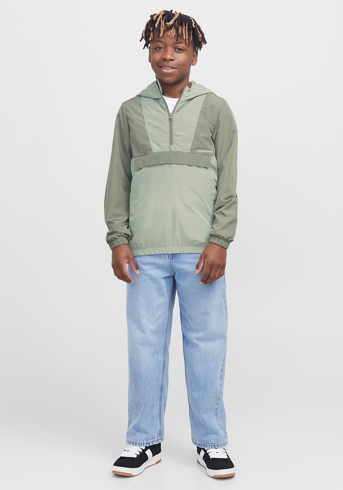 Jack & Jones Boy Hooded Windbreaker, Iceberg Green
