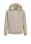 Jack & Jones Tarmac Camo Back Long Sleeve Hoodie, Pure Cashmere