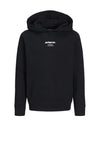 Jack & Jones Tarmac Camo Back Long Sleeve Hoodie, Black
