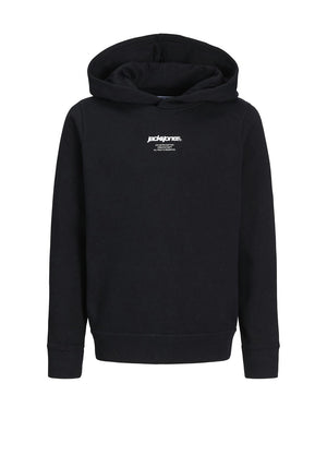 Jack & Jones Tarmac Camo Back Long Sleeve Hoodie, Black
