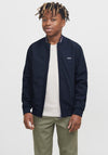 Jack & Jones Boys Long Sleeve Bomber Jacket, Navy