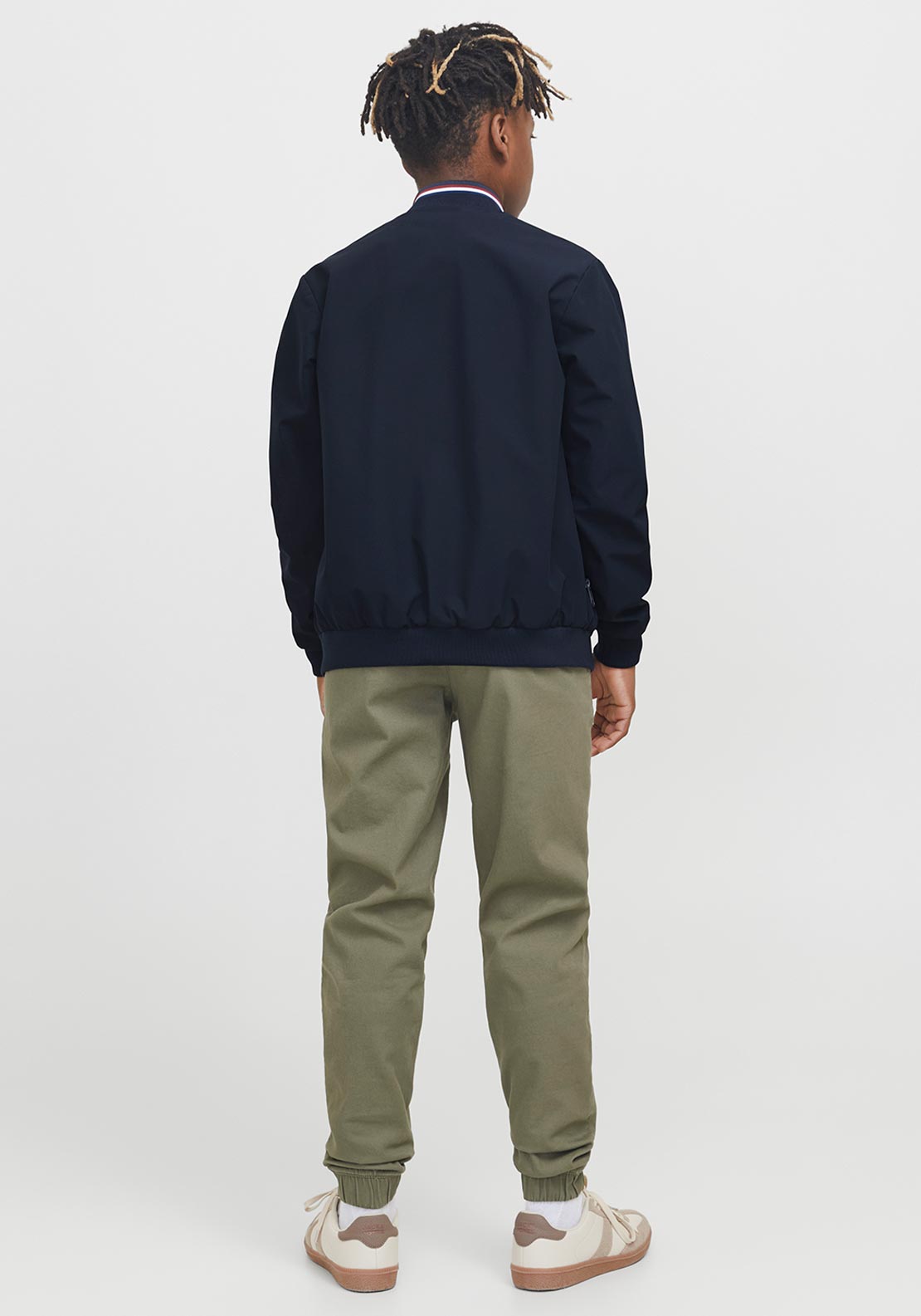 Jack & Jones Boys Long Sleeve Bomber Jacket, Navy