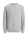 Jack & Jones Travis Knit Crew Neck Sweater, Light Grey