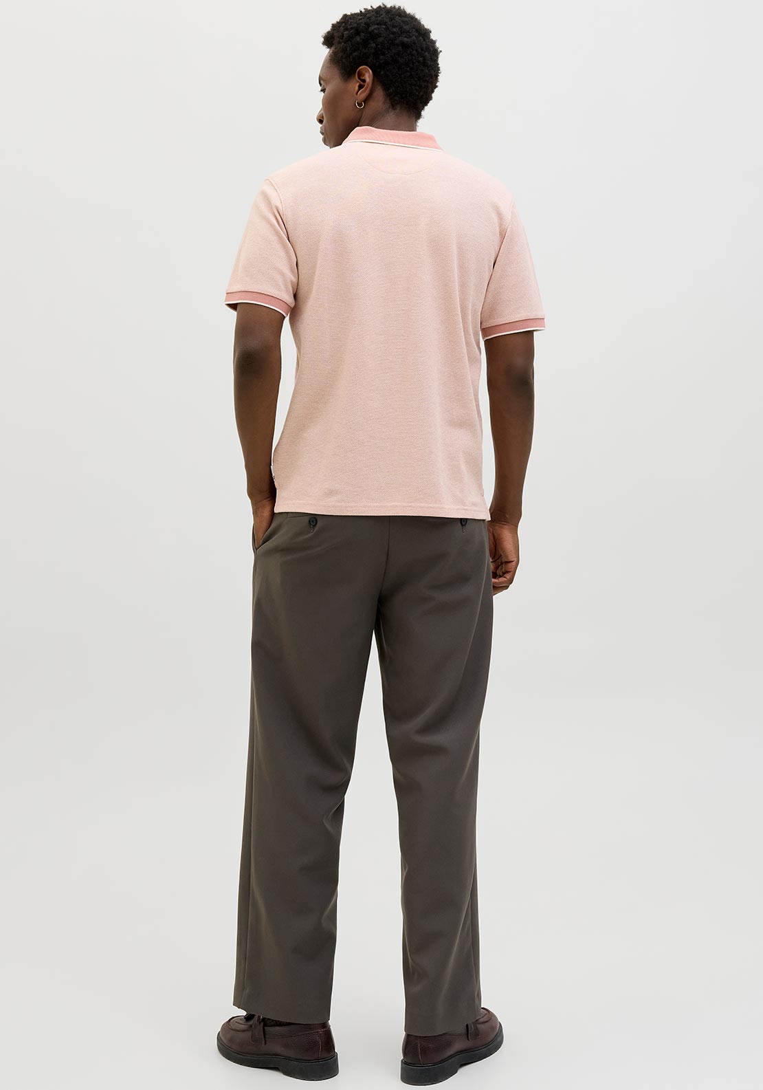 Jack & Jones Logan Polo Shirt, Pink Melange