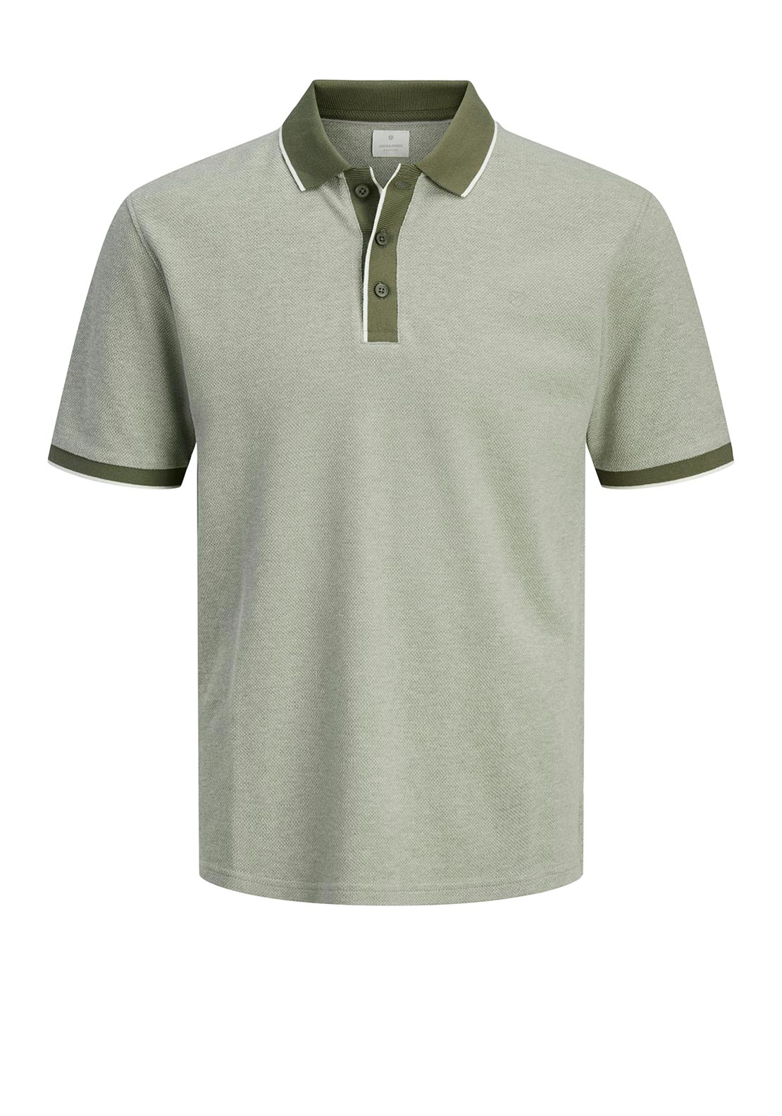 Jack & Jones Logan Polo Shirt, Sage Green Melange