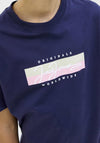Jack & Jones Boys Frederik Box Script Tee, Ocean Cavern