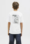 Jack & Jones Boy Back Graphic Tee, White