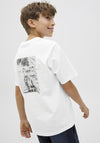 Jack & Jones Boy Back Graphic Tee, White