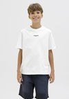 Jack & Jones Boy Back Graphic Tee, White