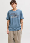 Jack & Jones Varsity Logo T-Shirt, Blue Mirage