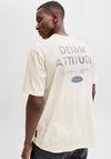 Jack & Jones Over Graphic T-Shirt, Cream