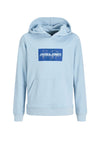 Jack & Jones Boys Cole Print Long Sleeve Hoodie, Blue