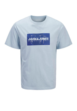 Jack & Jones Boys Cole Print Short Sleeve Tee, Blue