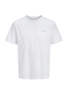 Jack & Jones Boys College Logo Short Sleeve Tee, White
