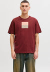 Jack & Jones Square Branding T-Shirt, Wine
