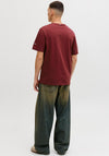 Jack & Jones Square Branding T-Shirt, Wine